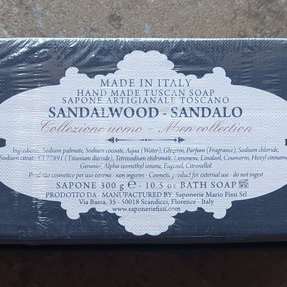 🔥 Sandalwood Soap Sapone Men Vetiver Pure Vegetable Italy Profumato 10.5 OZ. - Picture 2 of 3